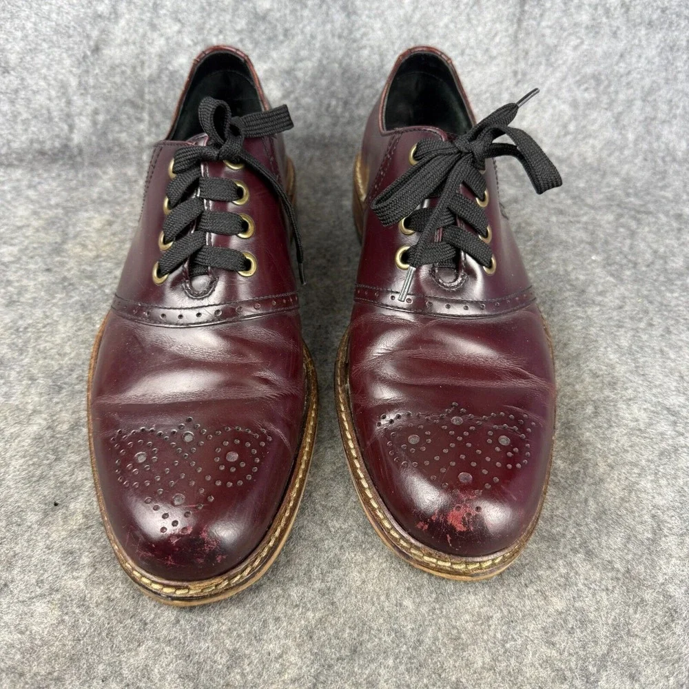 Cole Haan Men's Leather Cordovan Brogue‎ 8.5 Burgundy Maroon